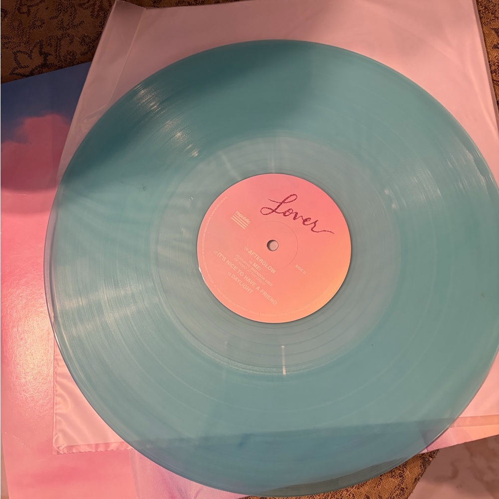 Taylor Swift Lover Vinyl Record 2 LP Pink & Blue - Picture 5 of 5